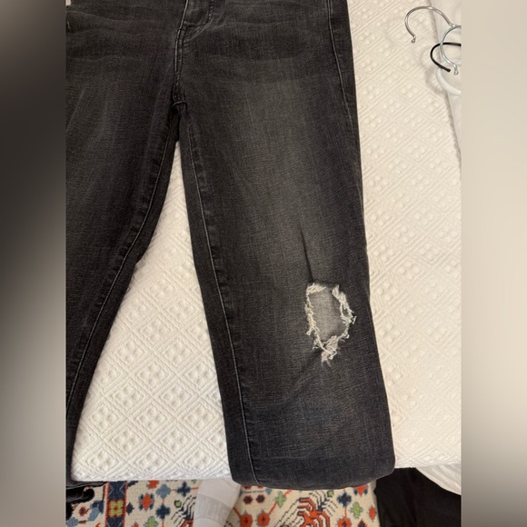Level 99 Dark Grey Distressed Jeans with Modern Cut - Picture 5 of 8